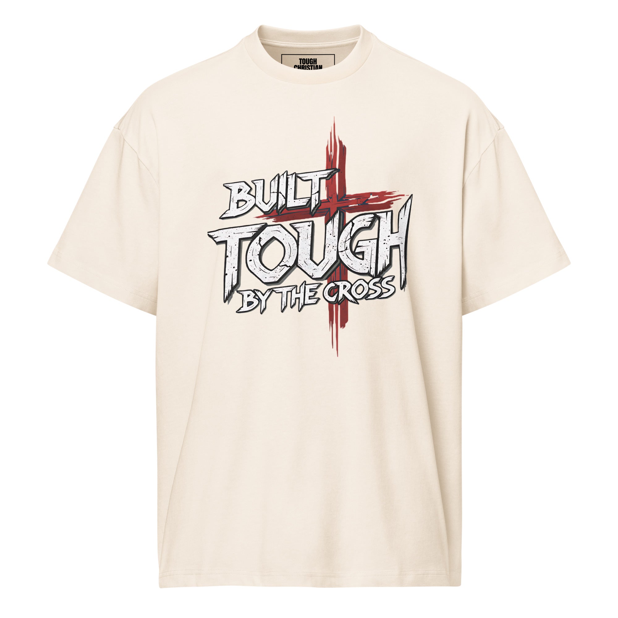 TOUGH CHRISTIAN “Built Tough by the Cross” Men’s Box Tee – Streetstyle Faith Apparel