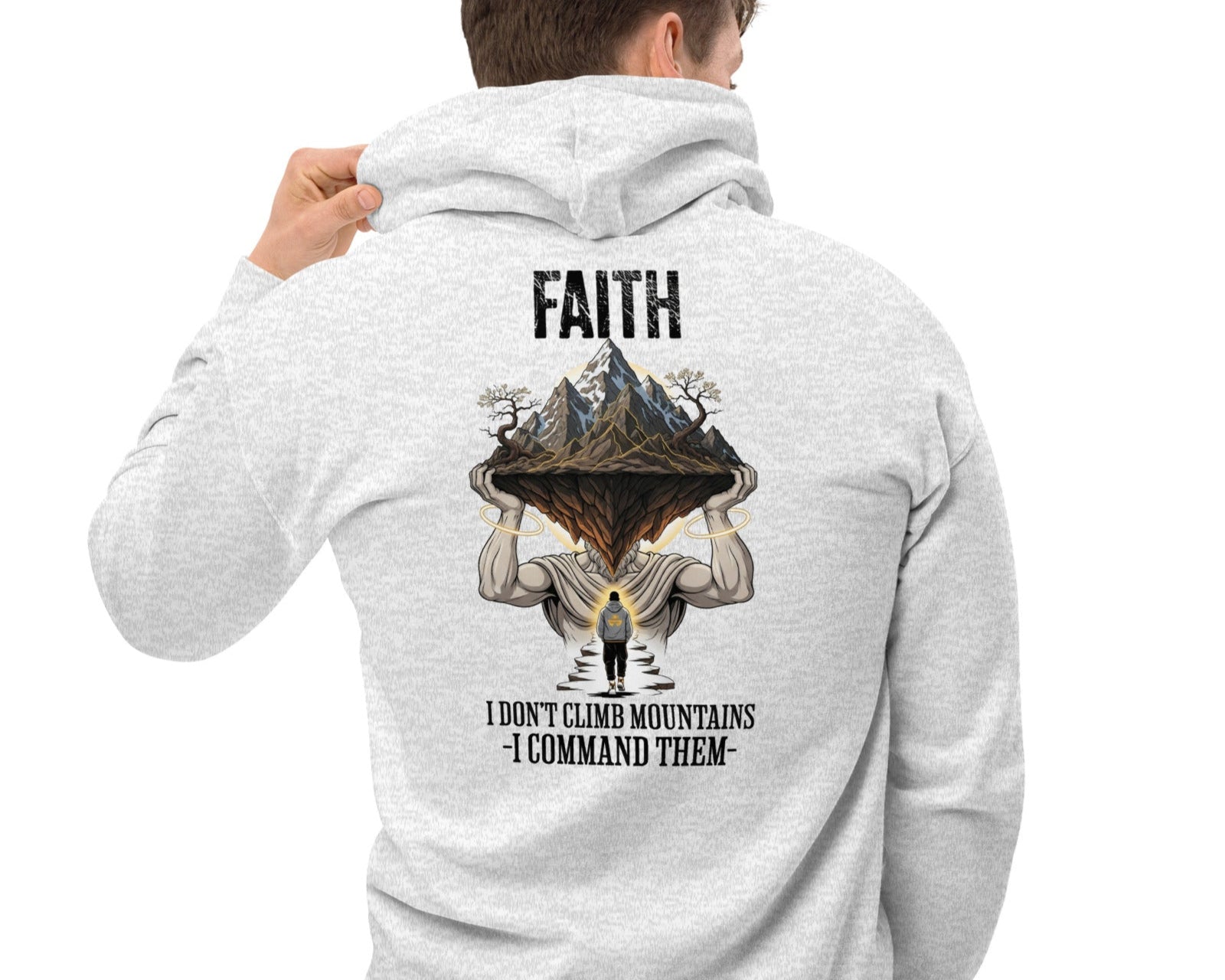 Tough Christian Hoodie – Faith Moves Mountains | Matthew 17:20 Inspired Unisex Hoodie