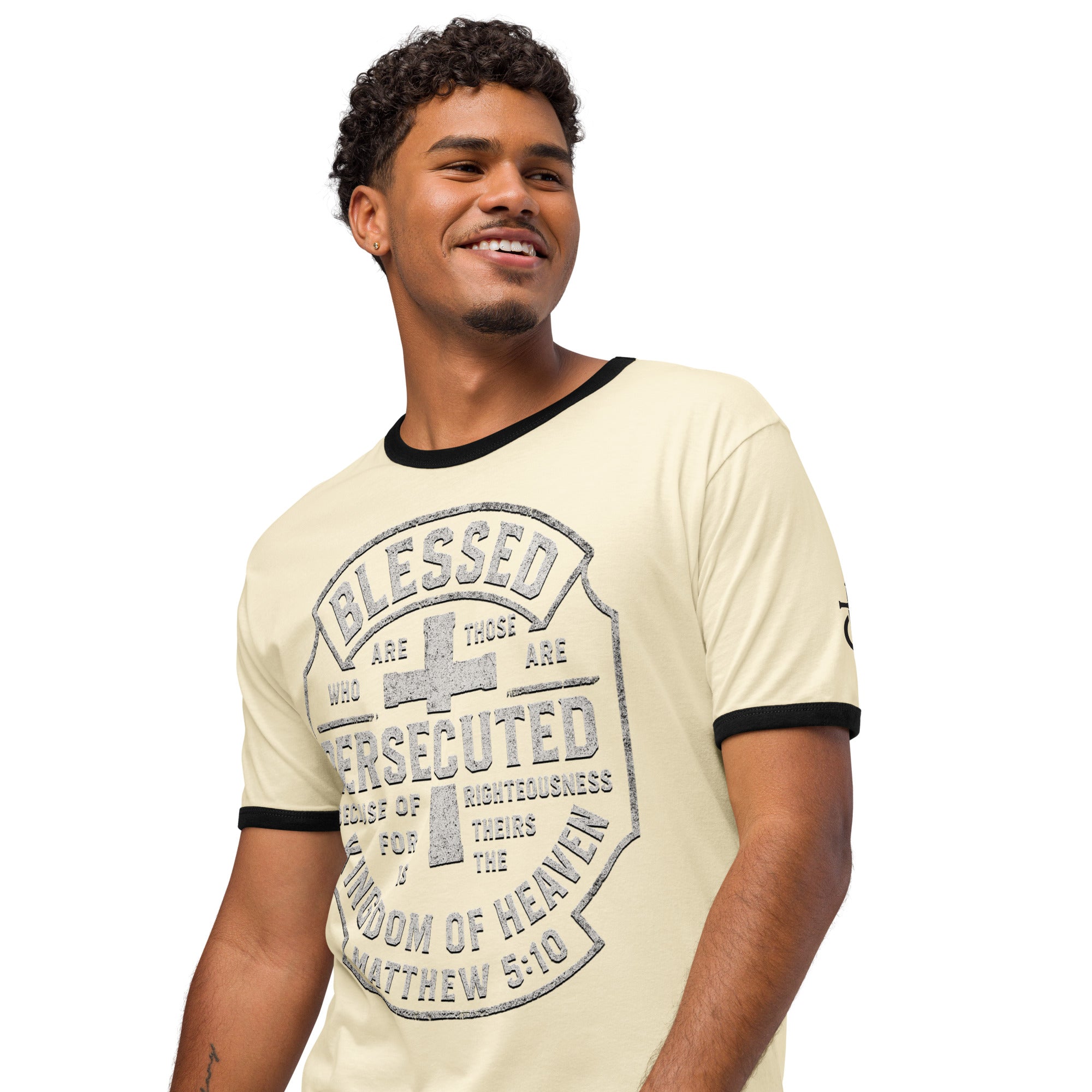Persecuted for Righteousness – Matthew 5:10 Tee | Tough Christian Streetwear-Unisex ringer t-shirt